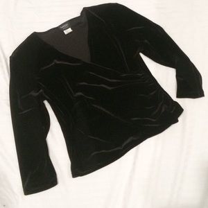 Vintage Velvet faux wrap top